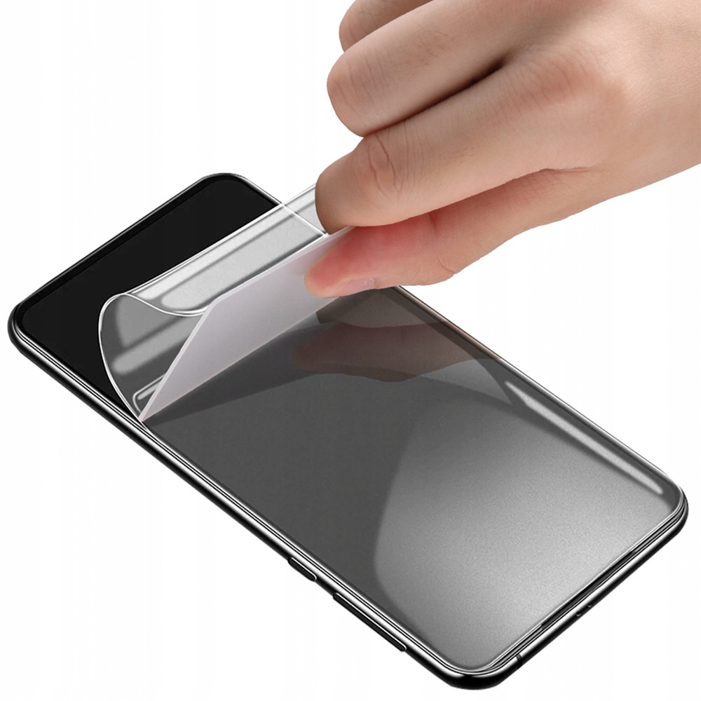 Folie Privacy PolyFlex compatibila cu Motorola Edge 60 Pro, Polimer siliconic de 100 de microni, Montare usoara, fara lichid, Regenerabila, Lipici pe intreaga suprafata, Compatibila cu senzorul de amprenta, Full Screen