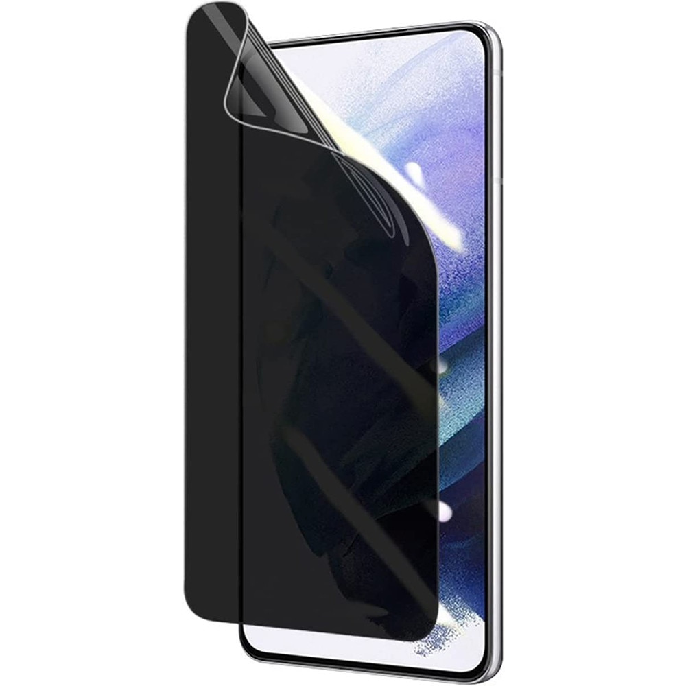 Folie Privacy PolyFlex compatibila cu Motorola Edge 60 Pro, Polimer siliconic de 100 de microni, Montare usoara, fara lichid, Regenerabila, Lipici pe intreaga suprafata, Compatibila cu senzorul de amprenta, Full Screen