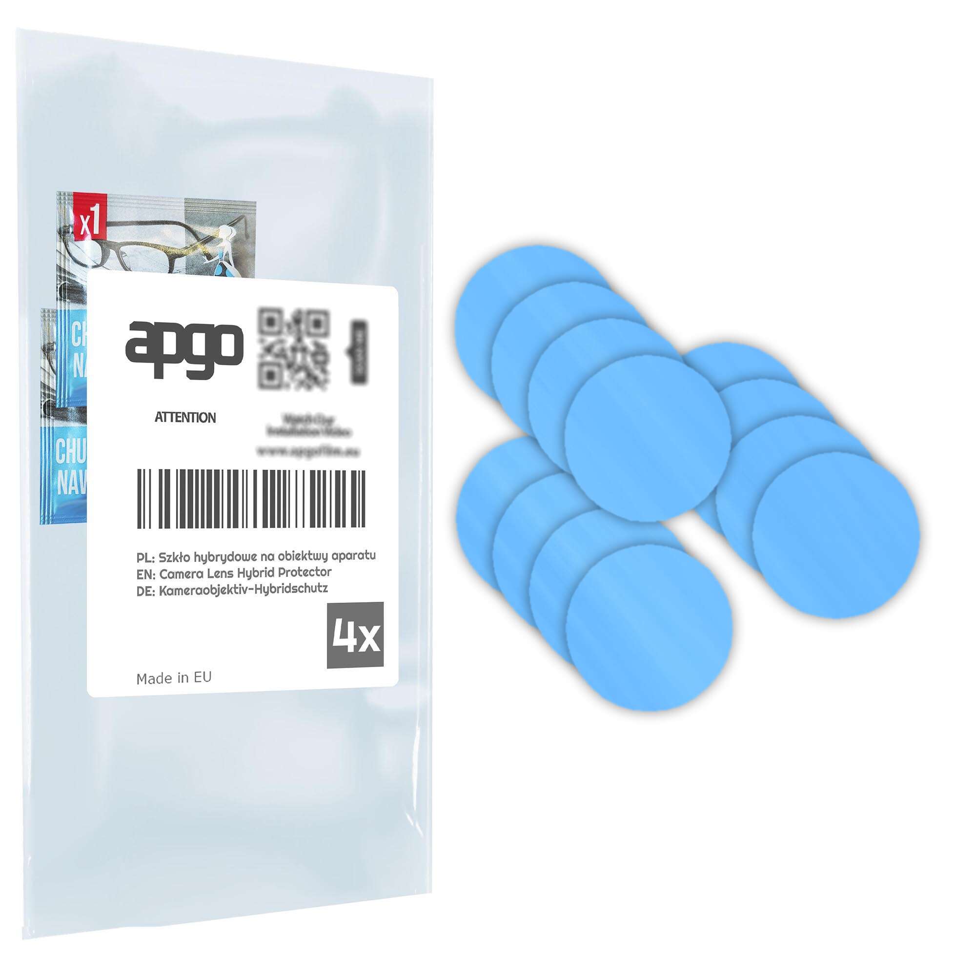 Set de 4 sticle de protectie pentru Xiaomi 14T Pro – apgo, camera sticla pentru obiectivul camerei telefonului, full glue, 9H, anti-zgarieturi