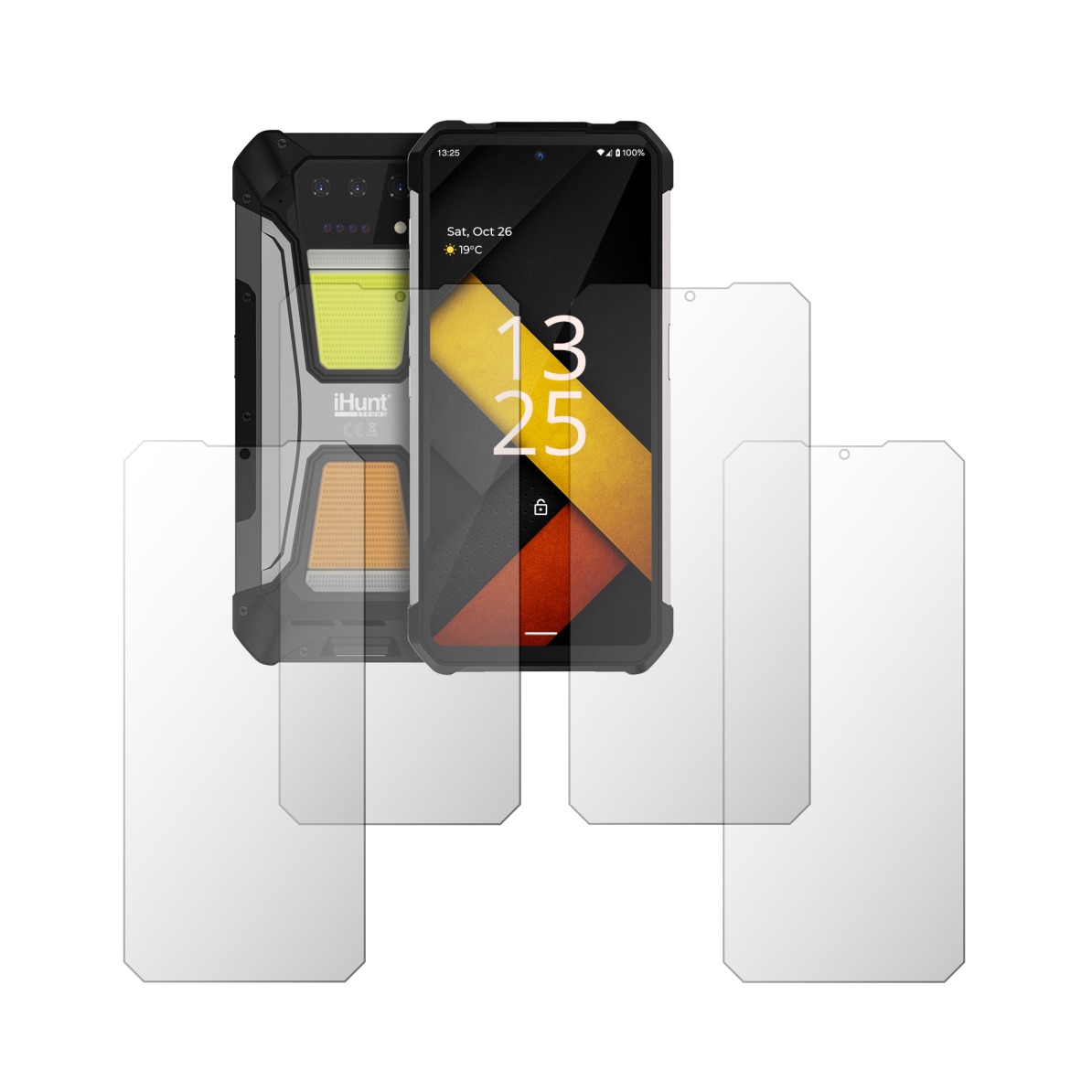Set 4X Folie Protectie Ecran Folie24, pentru iHunt Tank 2 PRO, 2X Ultra-Clear + 2X Mate, Acoperire Full-Display si Case-Friendly, Adezive, Flexibile cu Auto Regenerare