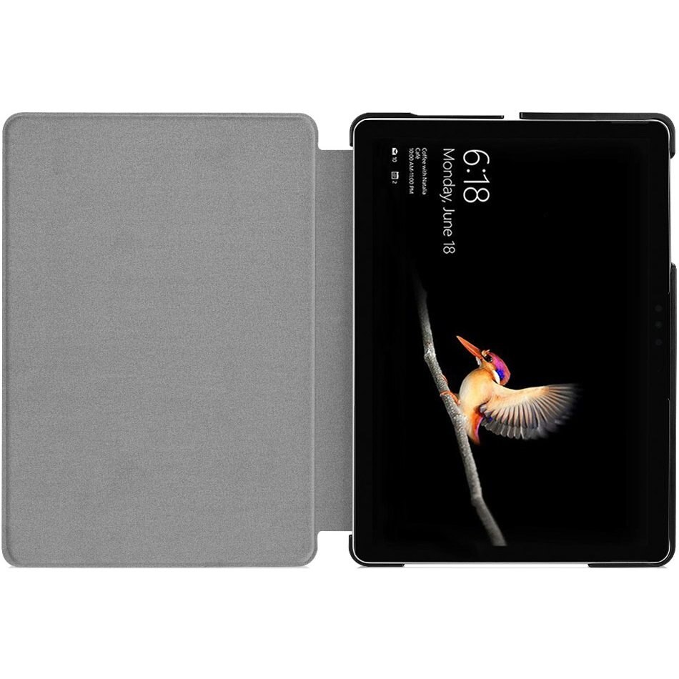 Husa tableta pentru Microsoft Surface Go, XGSM, piele ecologica, cu suport, negru