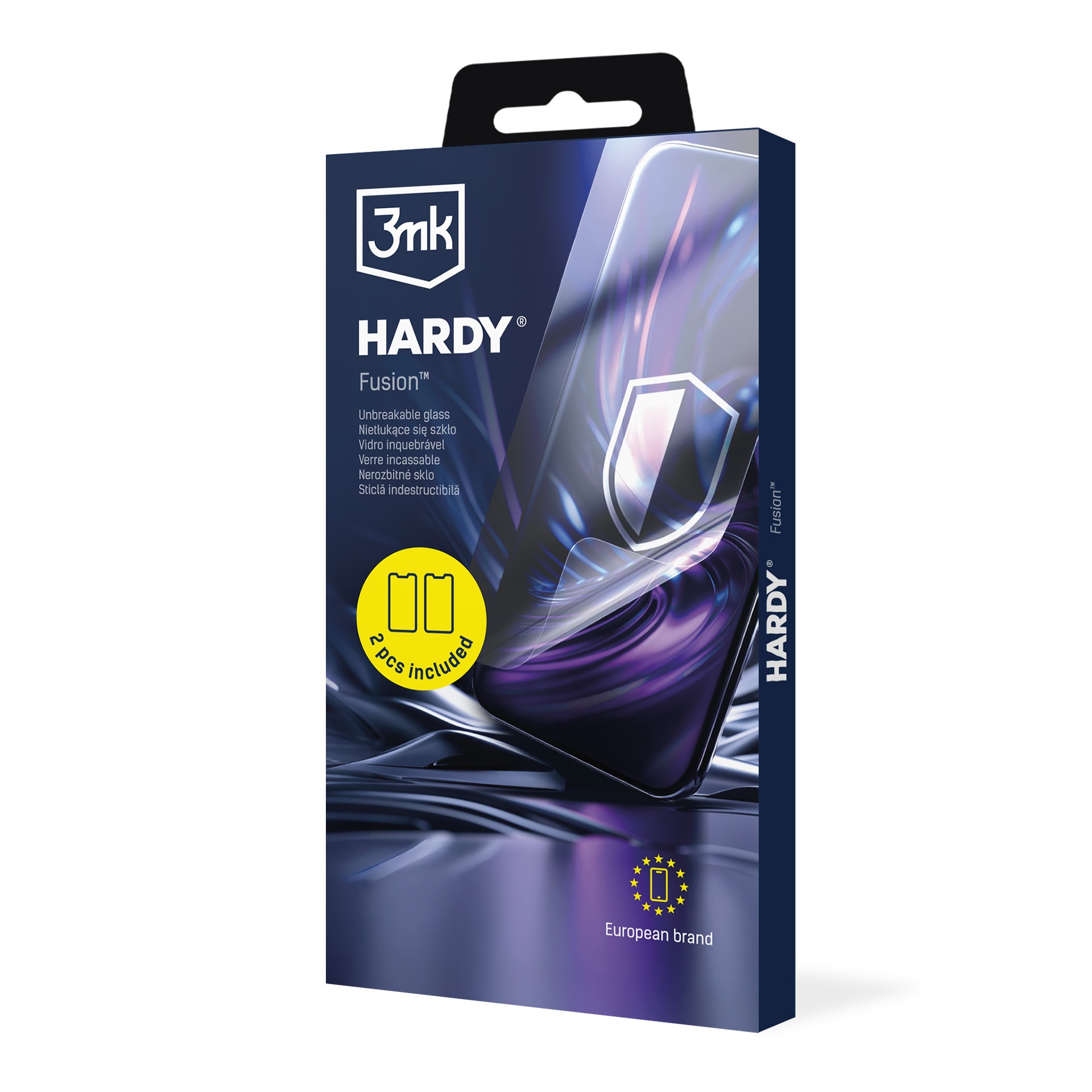 Set 2x folii protectie, Sticla Hibrida 3mk HARDY Fusion pentru Redmi Note 13 Pro 5G, Rezistenta La Impact, Transparent, 0, 3mm