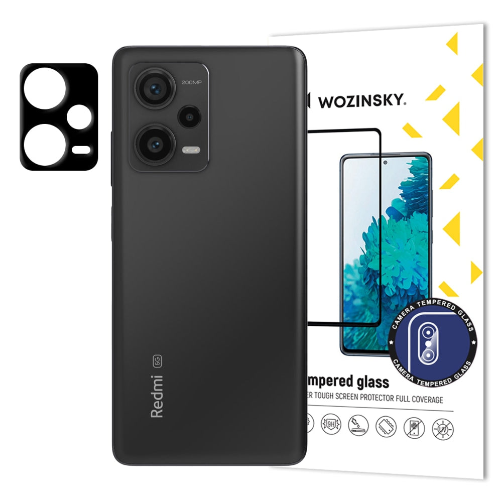 Folie sticla camera foto WOZINSKY Full Cover compatibila cu Xiaomi Redmi Note 12 Pro Plus Black