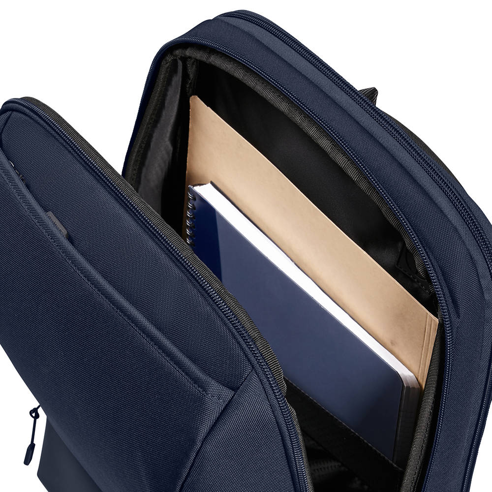 Rucsac pentru laptop, Samsonite, Poliester, Cu port USB, Bleumarin