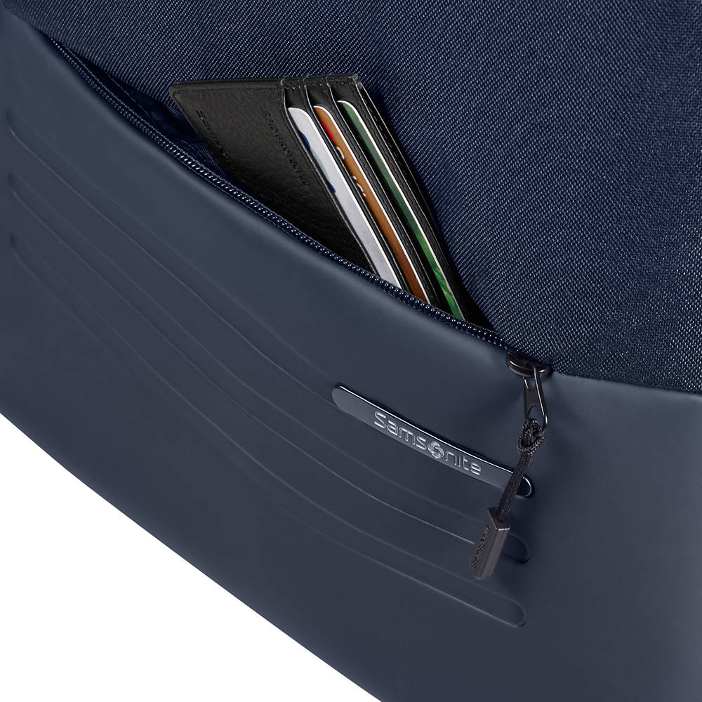 Rucsac pentru laptop, Samsonite, Poliester, Cu port USB, Bleumarin