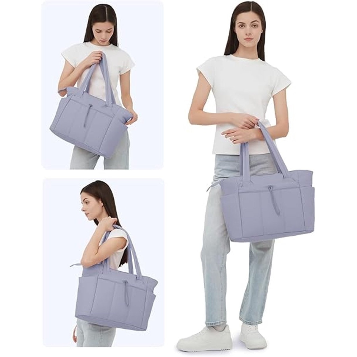 Geanta laptop, 40x16x31cm, violet, usoara si rezistenta, compartiment pentru laptop 15.6" si sticla apa