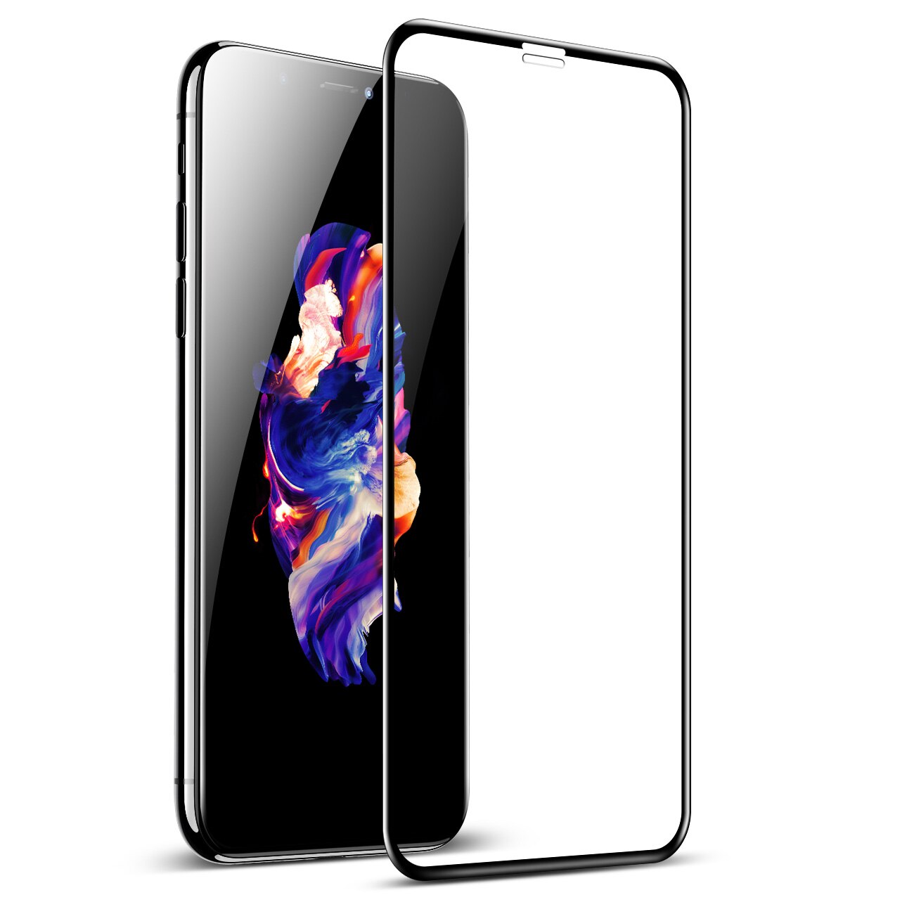 Set 2 folie sticla securizata , sablon montare, Tempered Glass, pentru iPhone XS Max, ESR