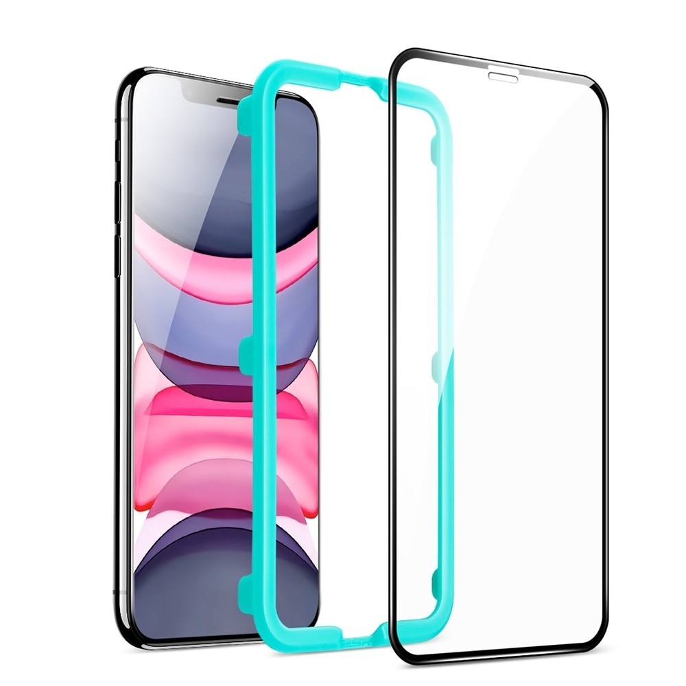Set 2 folie sticla securizata , sablon montare, Tempered Glass, pentru iPhone XS Max, ESR