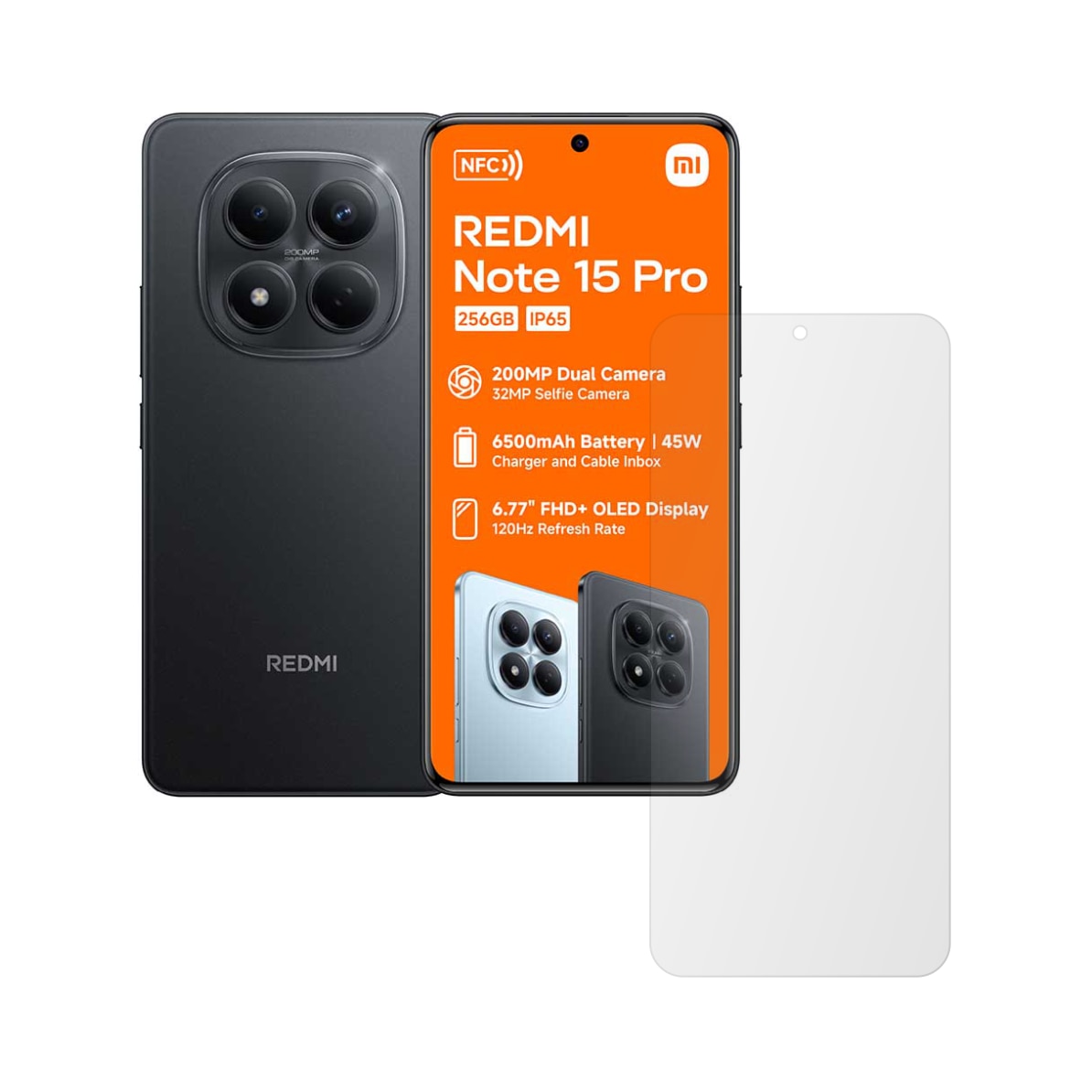 Folie Protectie Ecran Folie24, pentru Xiaomi Redmi Note 15 Pro, 1X Ultra-Clear cu Acoperire Totala Full-Display, Adeziva, Flexibila cu Auto Regenerare