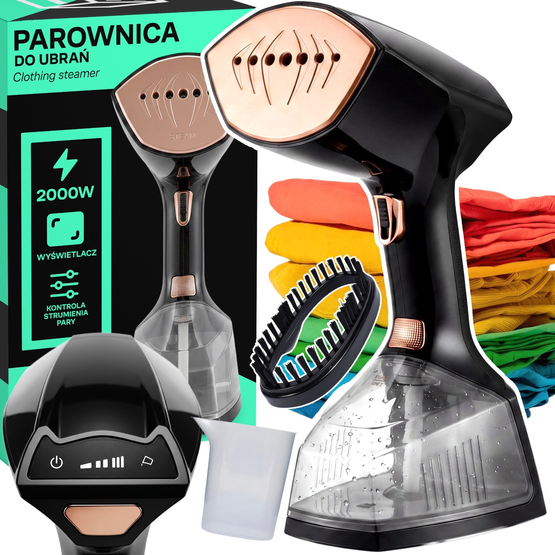 Parownica de haine Retoo 2000W reglaj abur 300ml alb