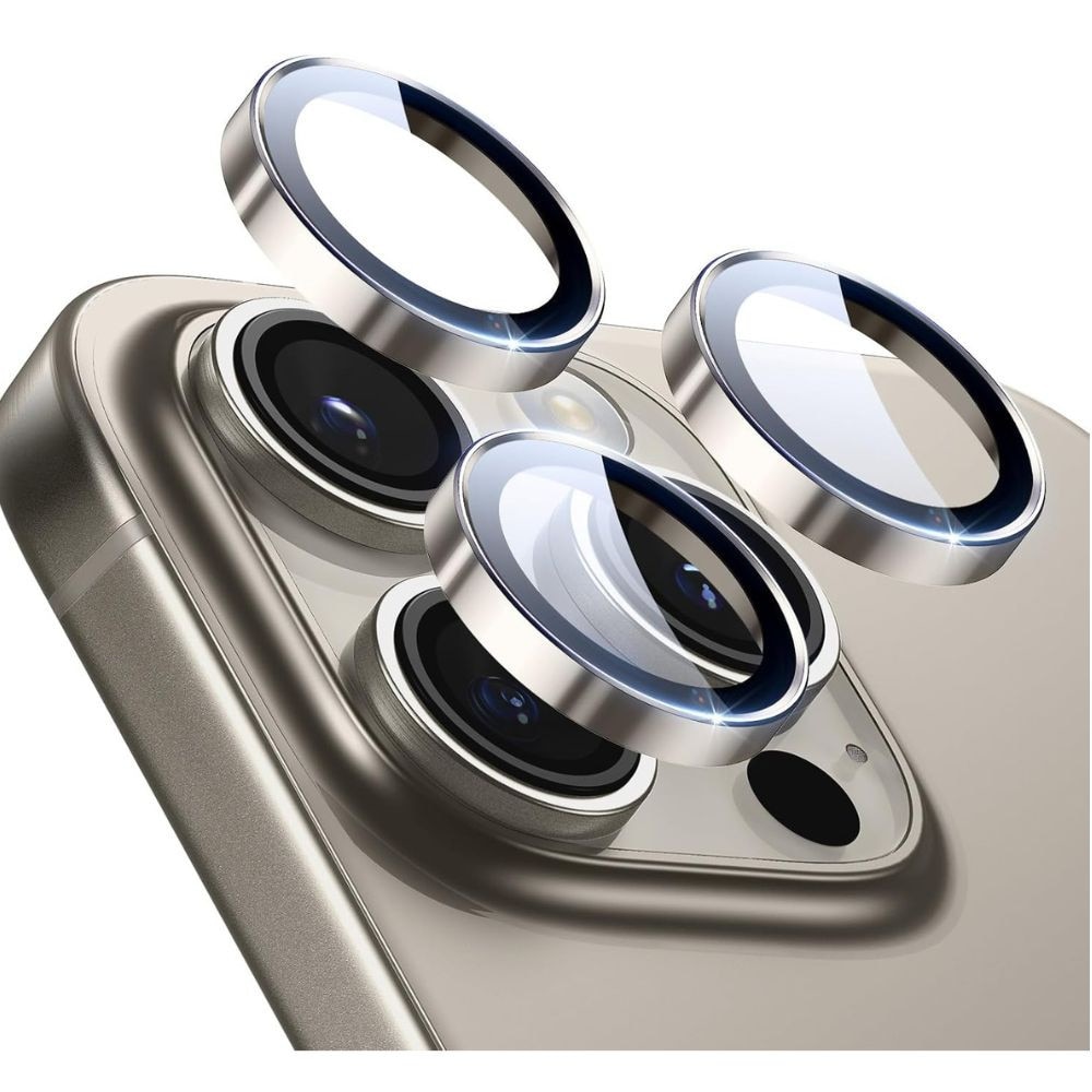 Folie camera foto AF+AR, G-Tech din sticla compatibil cu Apple iPhone 17 Pro, Full Cover, Anti Fog, Ultra Rezistenta, High Definition, Silver