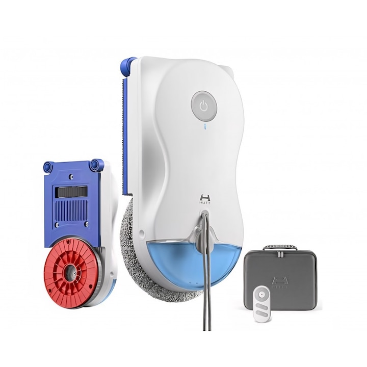 Robot pentru curatat geamuri Hutt R10, sistem hibrid umed/uscat, aspiratie 7000 Pa, pulverizare dubla HydroJet