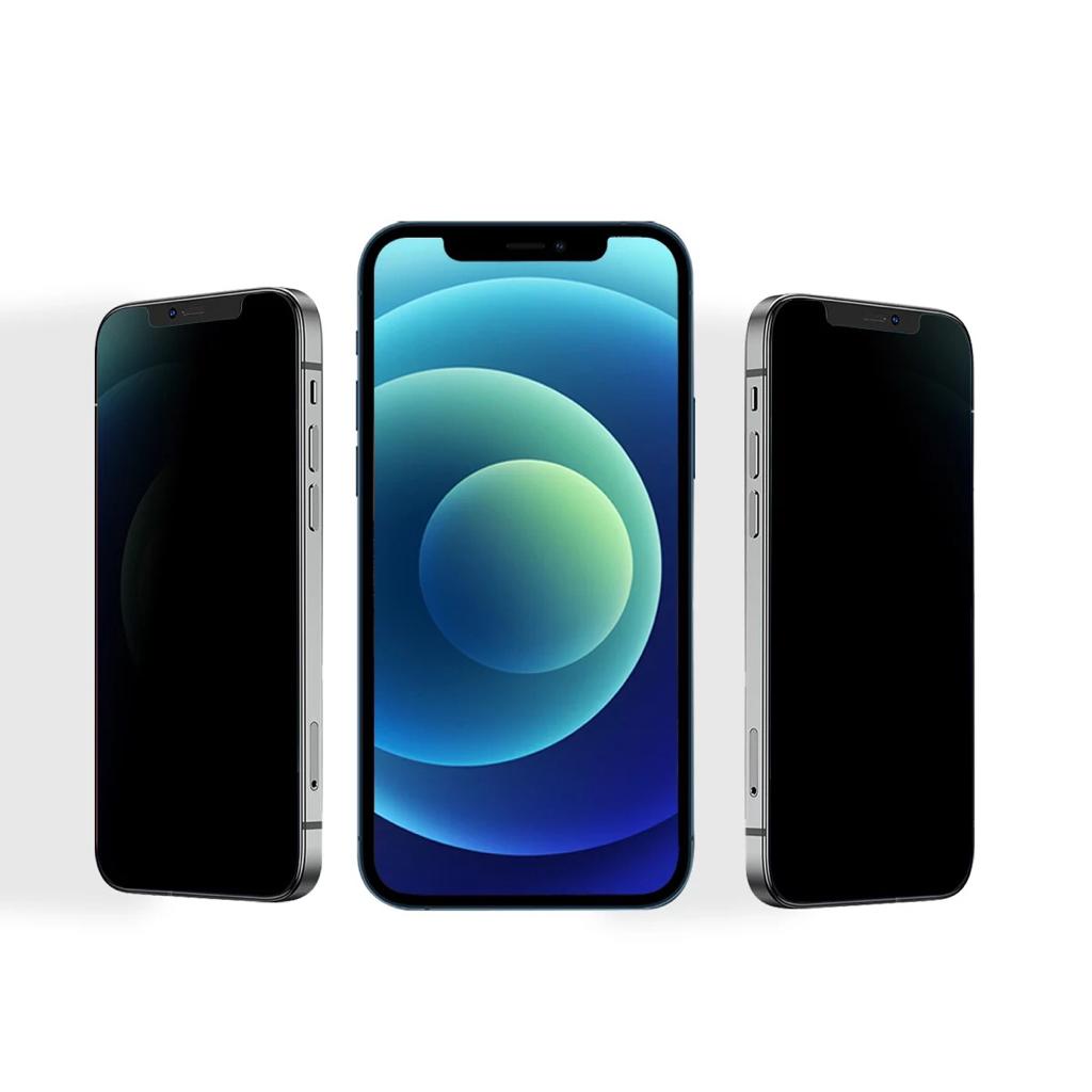 Folie privacy Compatibila Apple iPhone 13/13 Pro, Protectie Profesionala Ecran 3D, Full Cover- Negru