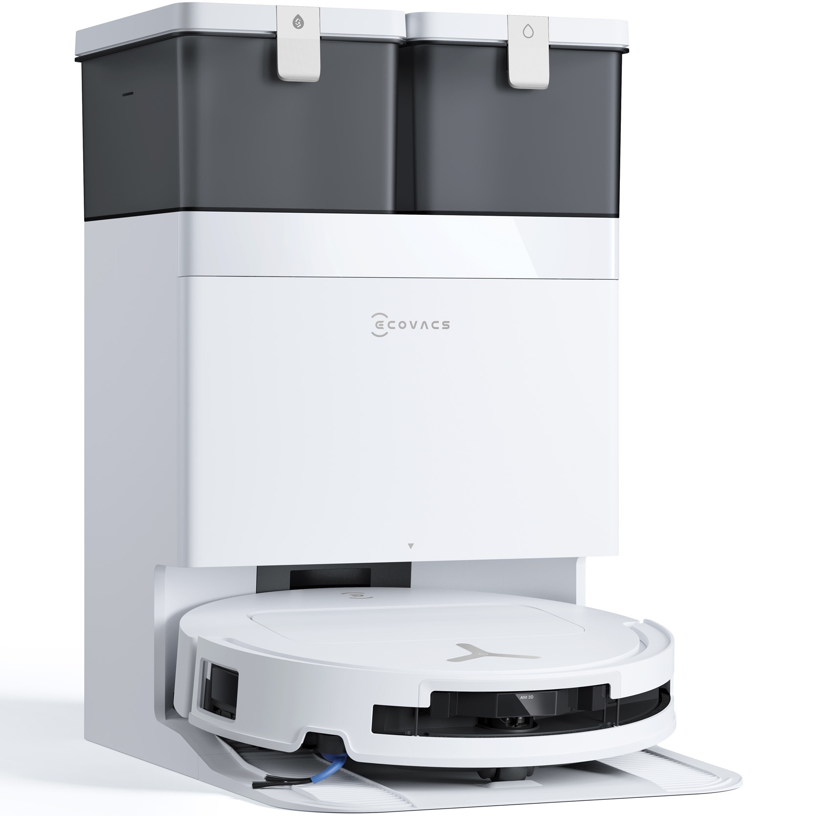 Aspirator robot DEEBOT T50 Omni Gen3 Ecovacs, (81mm), putere de aspirare 25000Pa, True Detect 3D, OZMO Turbo 2.0, True Mapping 2.0, rezervor apa 70ml, cos praf 260ml, incarcare aprox 4h, baterie Li-Ion 5200mAh, Alb