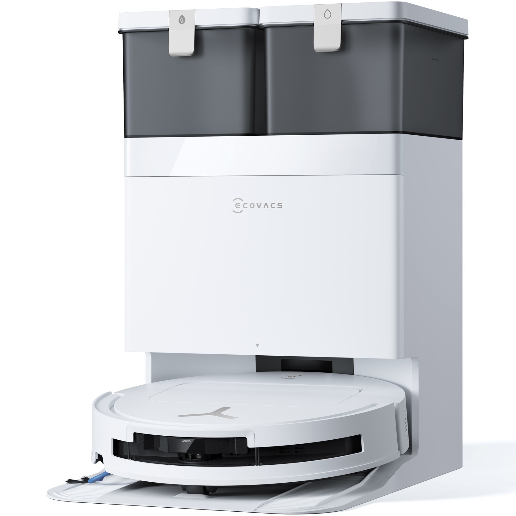 Aspirator robot DEEBOT T50 Omni Gen3 Ecovacs, (81mm), putere de aspirare 25000Pa, True Detect 3D, OZMO Turbo 2.0, True Mapping 2.0, rezervor apa 70ml, cos praf 260ml, incarcare aprox 4h, baterie Li-Ion 5200mAh, Alb