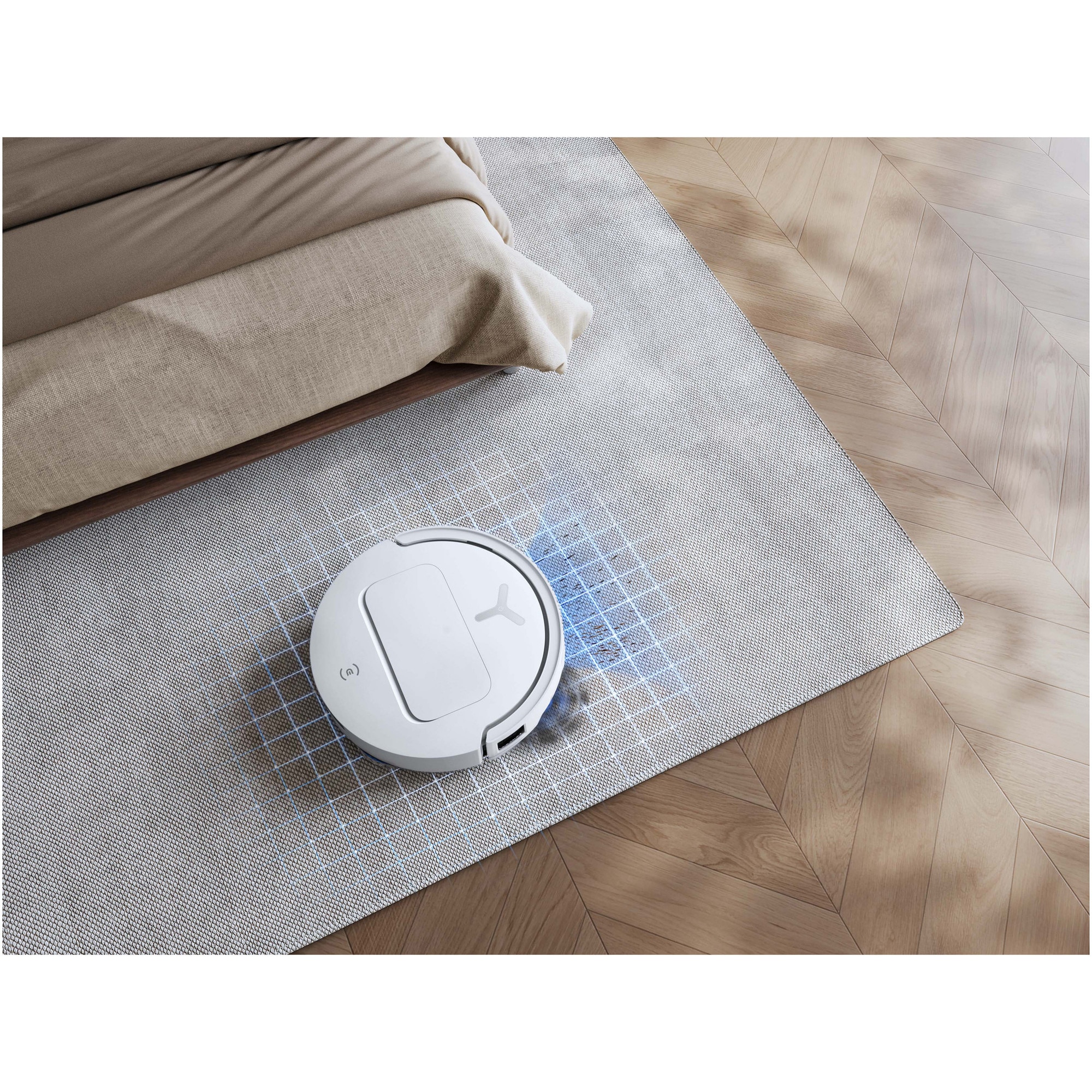 Aspirator robot DEEBOT T50 Omni Gen3 Ecovacs, (81mm), putere de aspirare 25000Pa, True Detect 3D, OZMO Turbo 2.0, True Mapping 2.0, rezervor apa 70ml, cos praf 260ml, incarcare aprox 4h, baterie Li-Ion 5200mAh, Alb