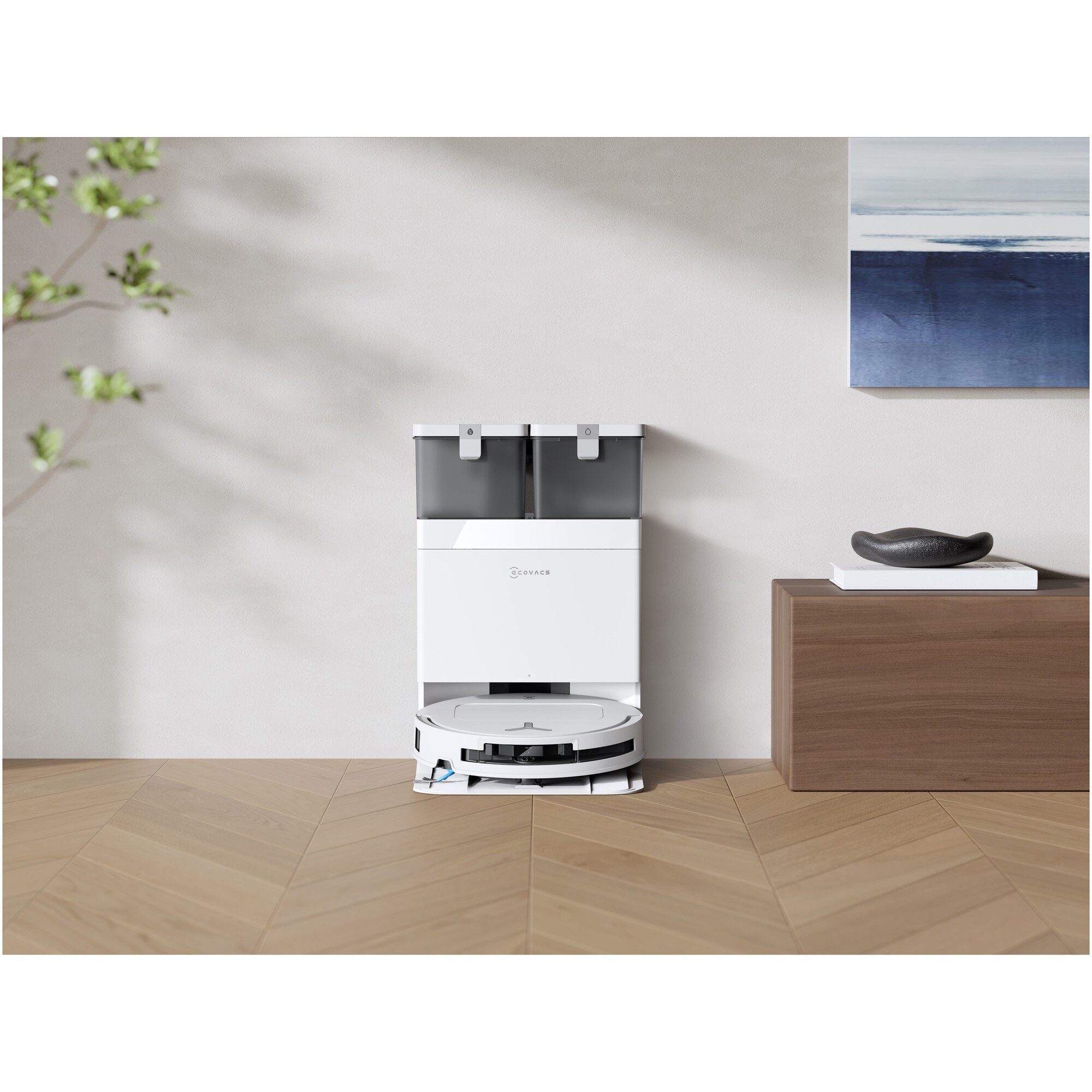 Aspirator robot DEEBOT T50 Omni Gen3 Ecovacs, (81mm), putere de aspirare 25000Pa, True Detect 3D, OZMO Turbo 2.0, True Mapping 2.0, rezervor apa 70ml, cos praf 260ml, incarcare aprox 4h, baterie Li-Ion 5200mAh, Alb