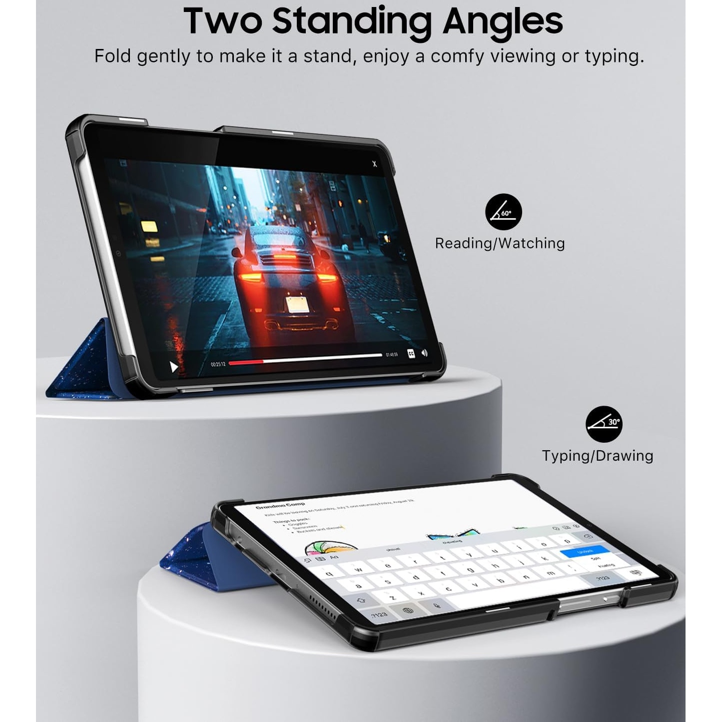 Husa Slim Sigloo, Smart Cover, Trifold, pentru Lenovo Tab M10 Plus 10.6" (3rd gen) TB-125F, TB-128F, StarLight