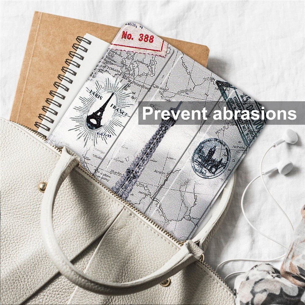 Husa pentru Apple iPad 10 / iPad 11 (A16) (10.9"-11"), ParisLook, Imprimeu Vintage, Protectie completa, Gri