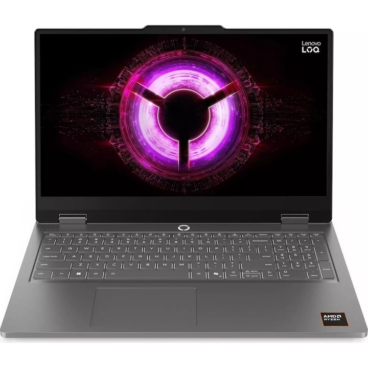 Laptop Lenovo LOQ Essential, 15.6" Full HD, AMD Ryzen™ 7 170 pana la 4.75 GHz, 16 GB RAM DDR5 4800, 512 GB SSD, NVIDIA® GeForce® RTX 5060 8 GB, Free Dos, Luna Grey 512 GB