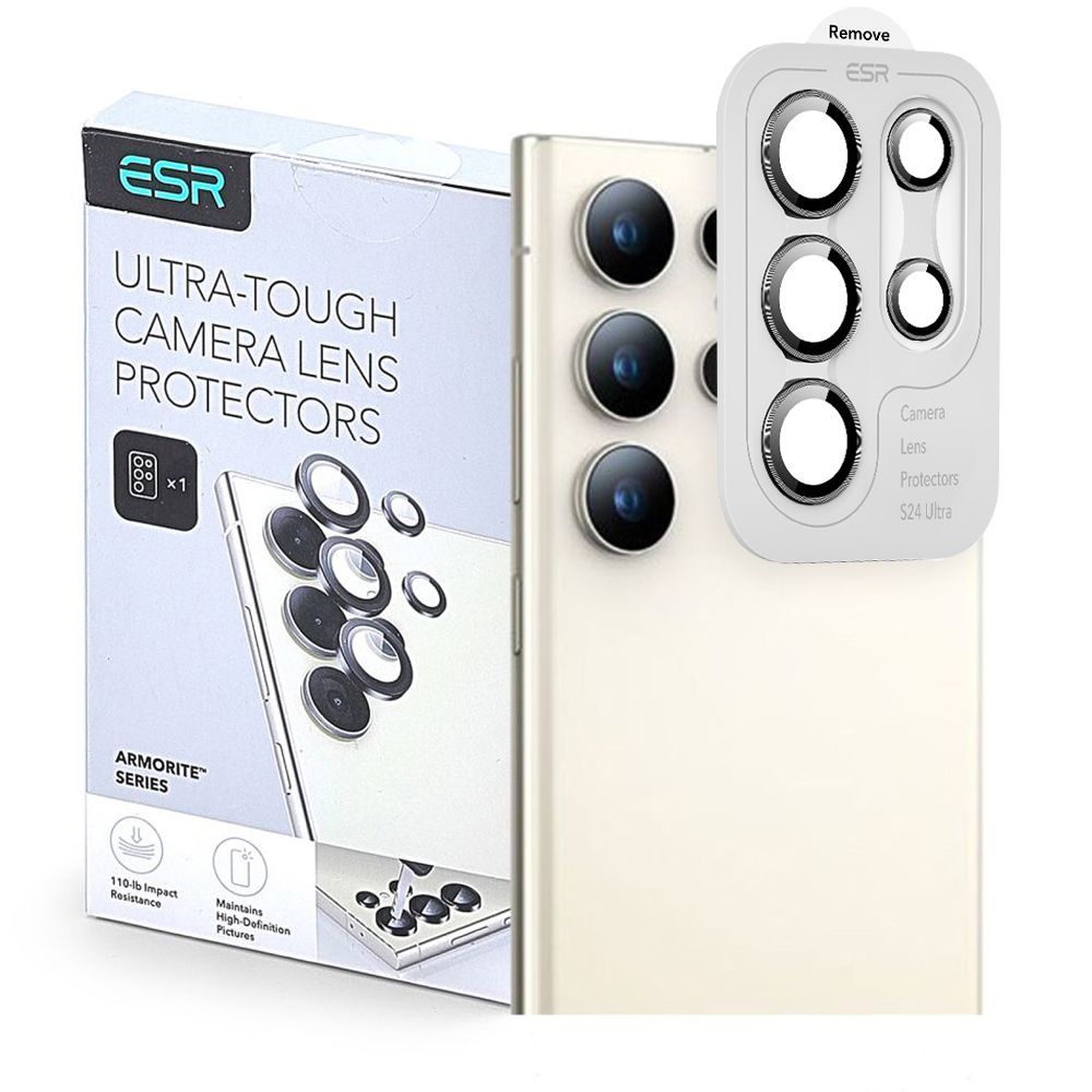 Protectie sticla camera foto ESR Armorite compatibila cu Samsung Galaxy S25 Ultra Black