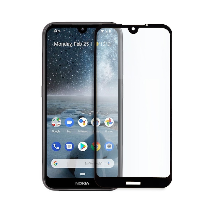 Folie de Sticla pentru Nokia 4.2, Full Glue, Full Cover, Negru