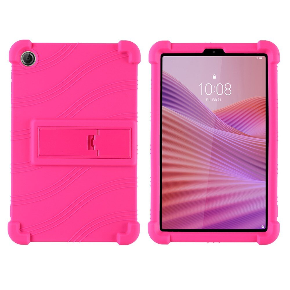 Husa silicon XGSM Impact pentru Lenovo Tab One 8,7", roz, rezistenta, cu suport pliabil