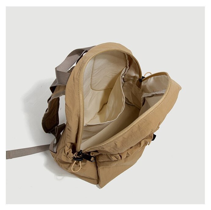 Rucsac laptop 15.6 inch, rezistent la apa, khaki, 2-3 zile, buzunare multiple, usor, 30x45x15cm