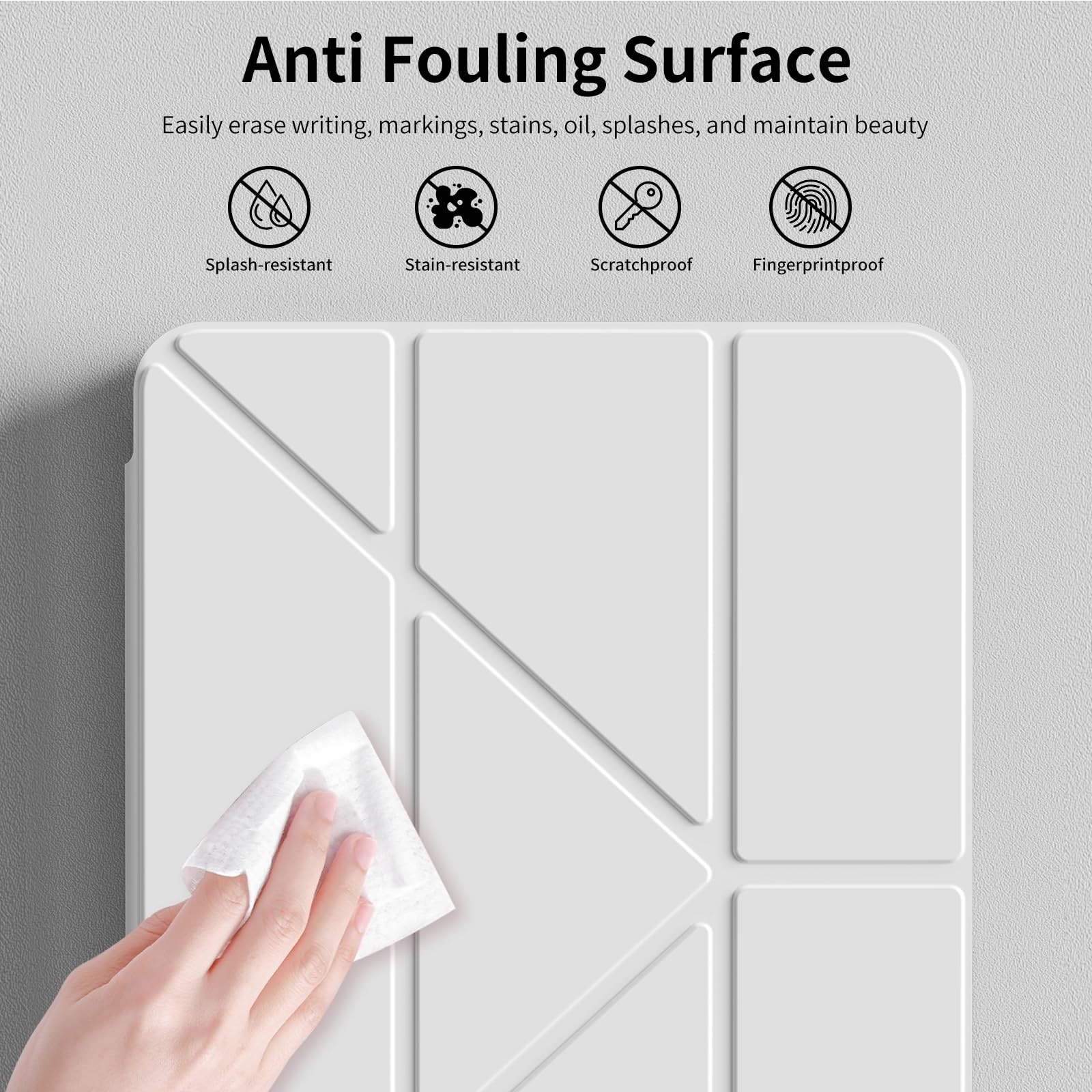 Husa tableta pentru Samsung Galaxy Tab S6 Lite 2024, design în formă de Y, gri argintiu, cu slot pentru stilou