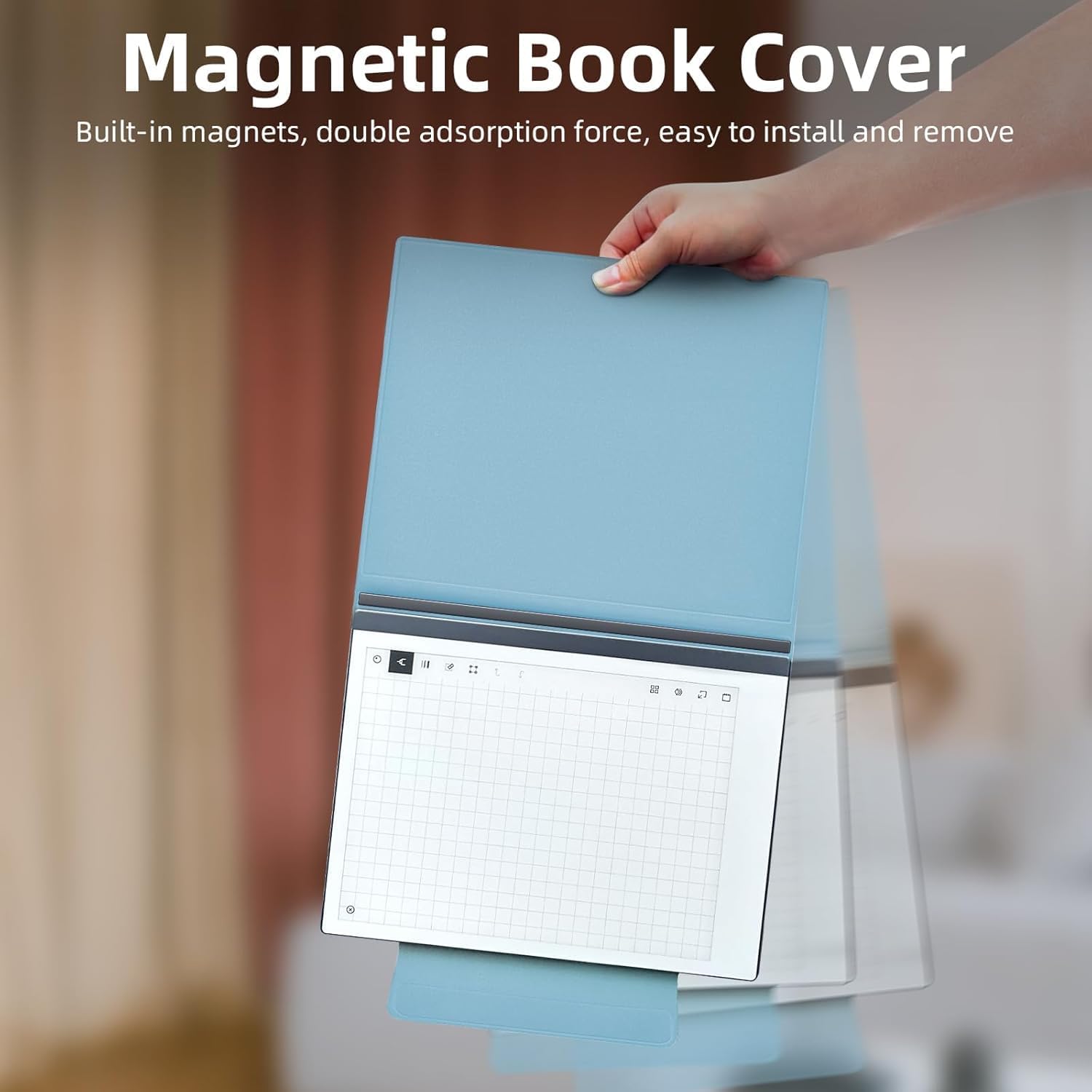 Carcasa Magnetica pentru Remarkable 2 10.3 Inch, Design Folio, Ghetarul Albastru