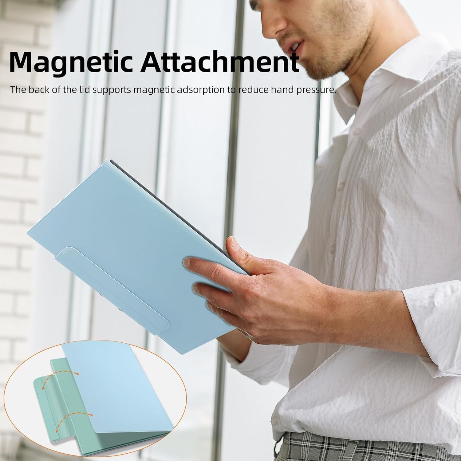 Carcasa Magnetica pentru Remarkable 2 10.3 Inch, Design Folio, Ghetarul Albastru