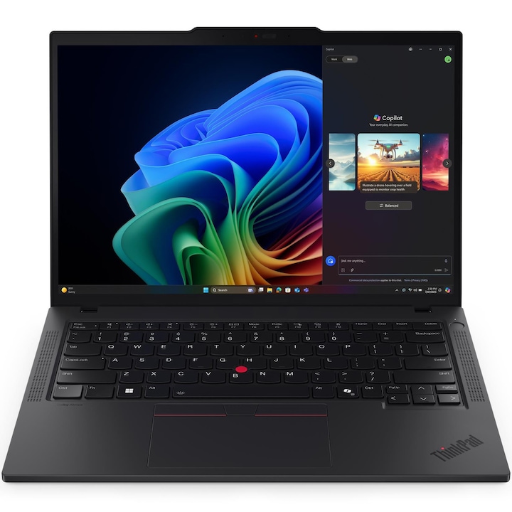 Laptop Lenovo 14'' ThinkPad T14 Gen 6, WUXGA IPS, Procesor AMD Ryzen™ AI 7 PRO 350 (16M Cache, up to 5.0 GHz), 64GB DDR5, 1TB SSD, AMD Radeon 860M, Win 11 Pro, Black