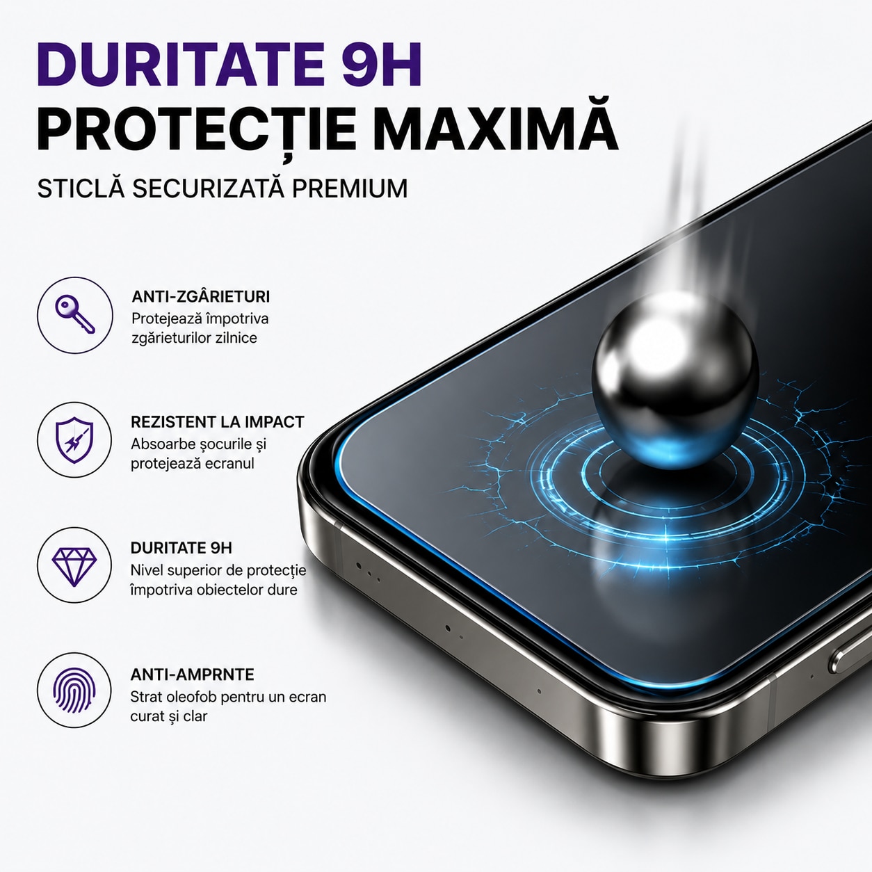 Folie Sticla pentru Xioami redmi 14c, Full Glue, Aplicare Automata cu Aplicator Inclus, Anti-Zgarieturi, Negru