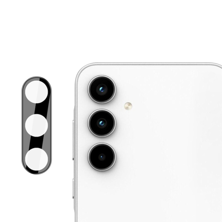 Folie Camera pentru Samsung Galaxy A55 5G - Full Camera Glass - Black