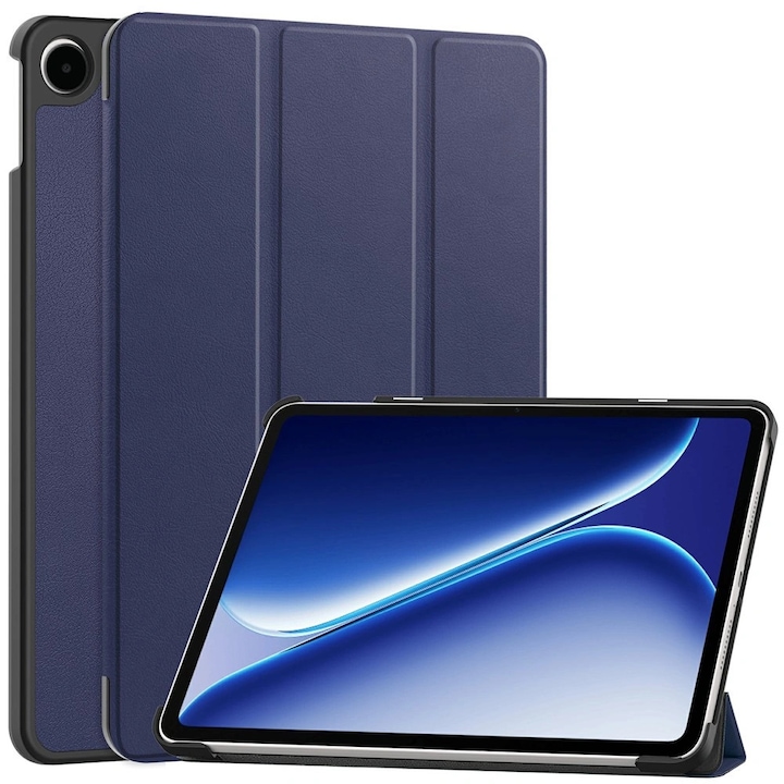 XGSM, husa cu clapeta (etui) din PU si PC, interior din microfibra, functie stand reglabila si protectie completa, OnePlus Pad Go 2, albastru