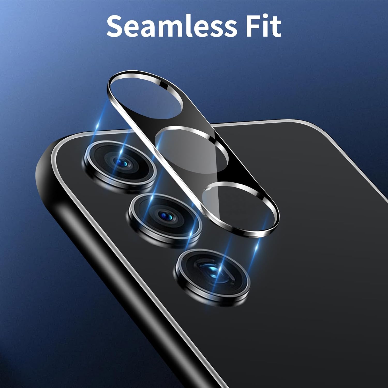 Folie protectie camera din sticla securizata, MDUG, compatibila cu Samsung Galaxy S24 Plus, 9H, neagra