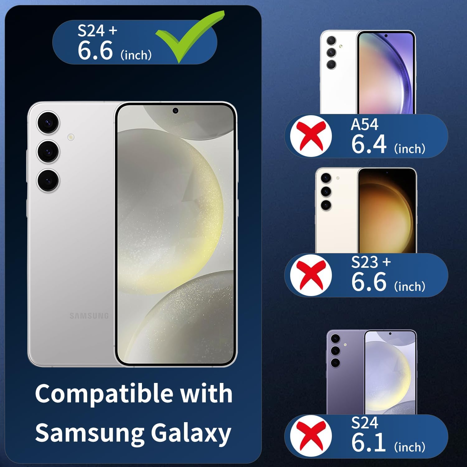 Folie protectie camera din sticla securizata, MDUG, compatibila cu Samsung Galaxy S24 Plus, 9H, neagra