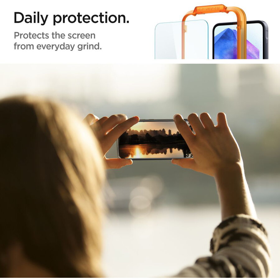 Folie pentru Samsung Galaxy A55 5G (set 2) - Spigen Glas.TR Align Master - Clear