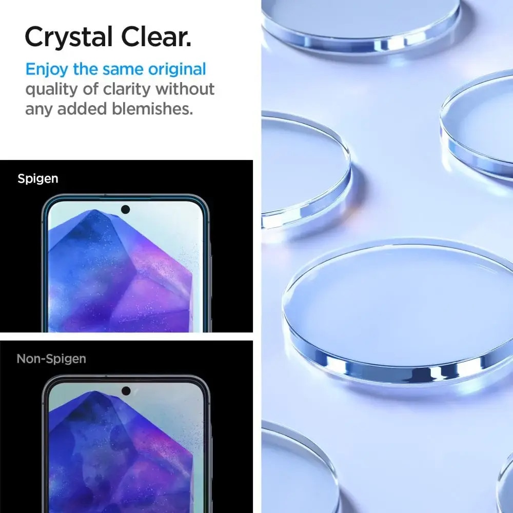 Folie pentru Samsung Galaxy A55 5G (set 2) - Spigen Glas.TR Align Master - Clear
