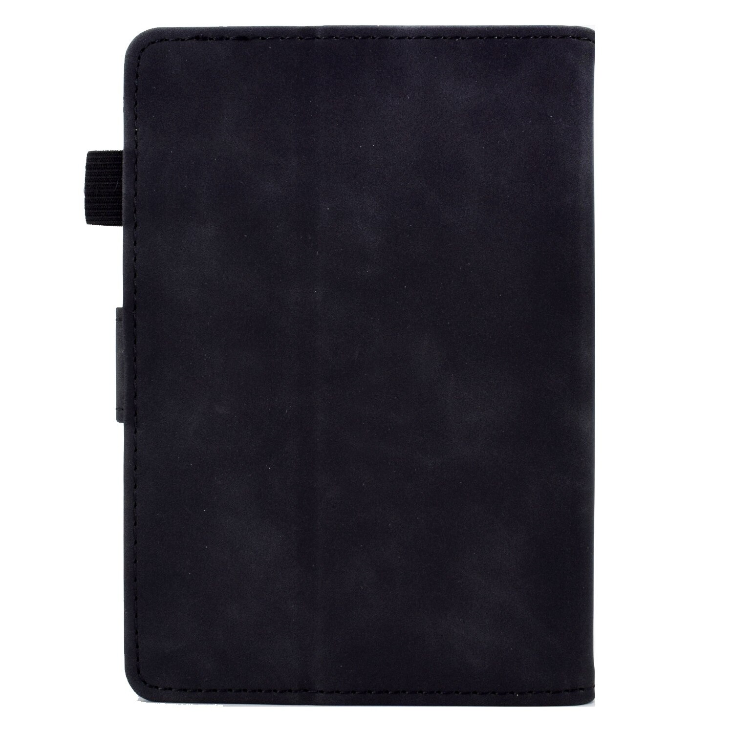 Husa tableta pentru Amazon Kindle Paperwhite 12th 2024, piele embosata cu flori de peonie si fluture, smart case, negru