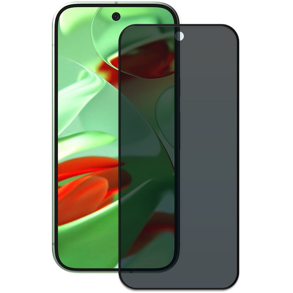 Folie din sticla securizata pentru Google Pixel 9, HAMSTERBOX Privacy Shield, Protectie completa ecran, Full face, Aplicare rapida, Case Friendly, Negru