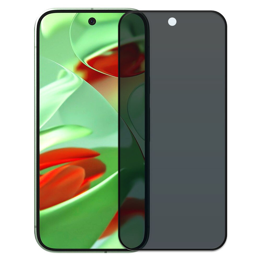 Folie din sticla securizata pentru Google Pixel 9, HAMSTERBOX Privacy Shield, Protectie completa ecran, Full face, Aplicare rapida, Case Friendly, Negru