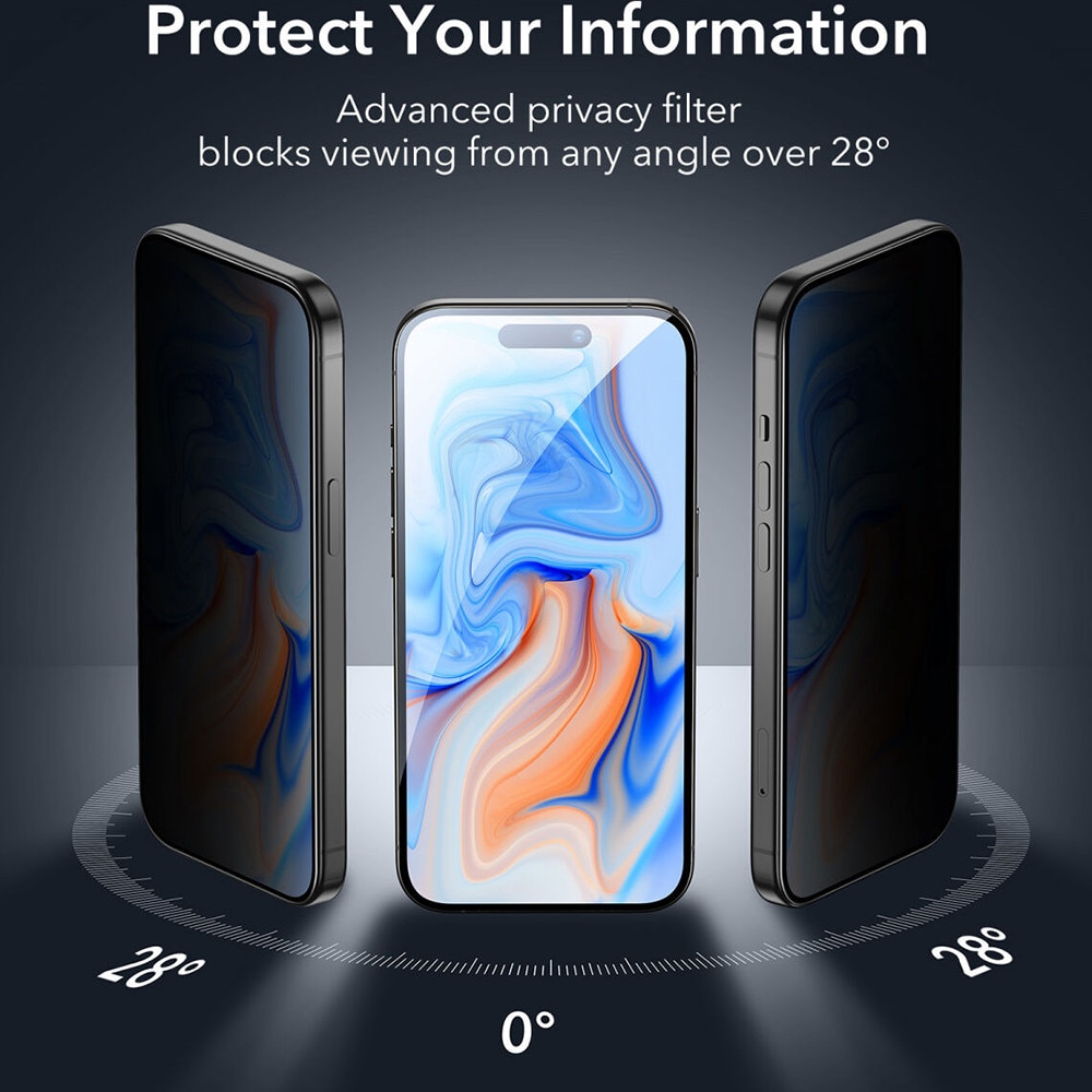 Folie sticla pentru Oppo A6 Pro 4G / 5G 111D Privacy Full Glue, negru
