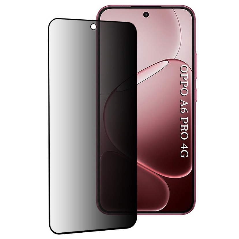 Folie sticla pentru Oppo A6 Pro 4G / 5G 111D Privacy Full Glue, negru