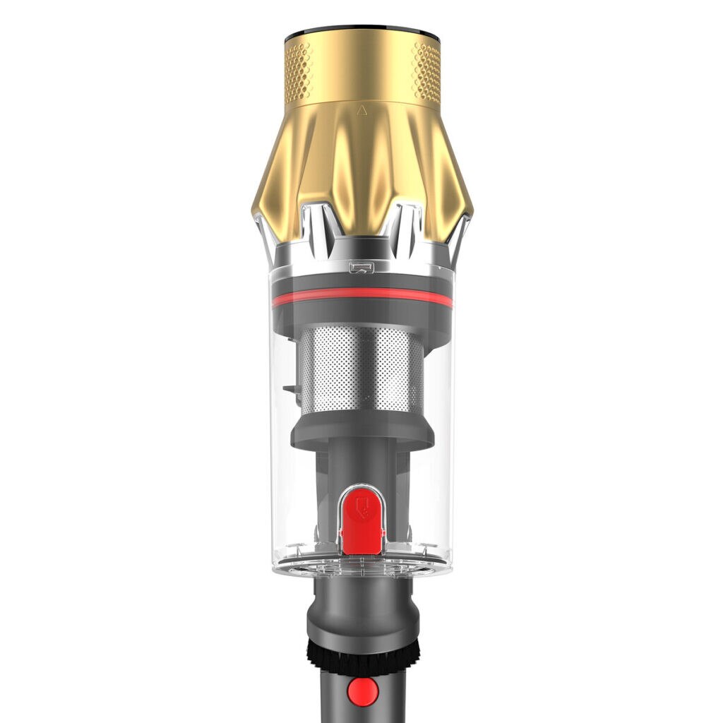 Aspirator vertical fara fir ELIT VC-250W ZoomX, 250 W, Motor Brushless, 3 viteze, Afisaj LED, Filtru HEPA, Recipient 650 ml, Gri/Auriu