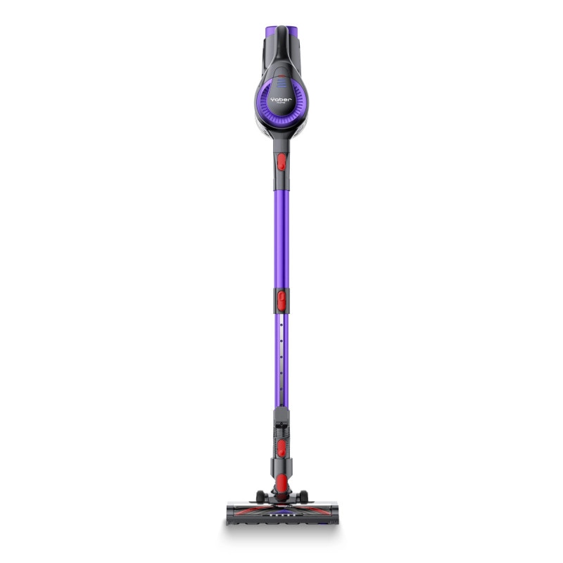 Aspirator vertical Yaber L10, 170 W, 0,6 l, 80 000 rpm, 35 min, 2 trepte de putere, Filtru HEPA, Iluminare LED a periei, Violet/Gri