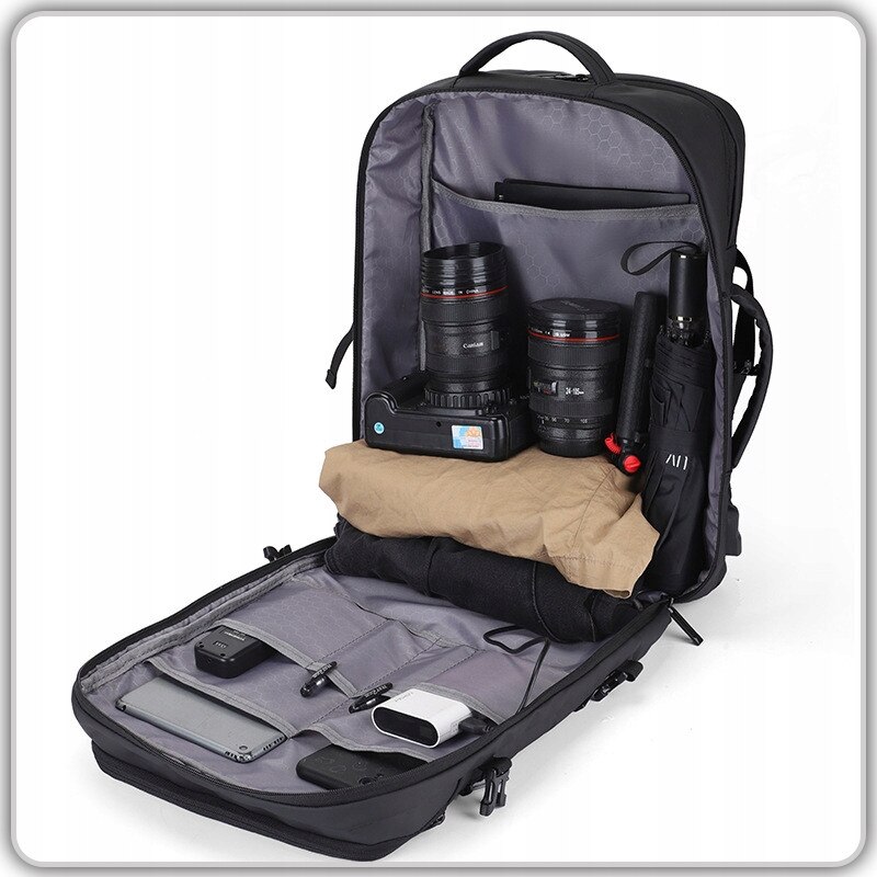 Rucsac de calatorie Sigos, business, USB, gri, 45x31x13cm