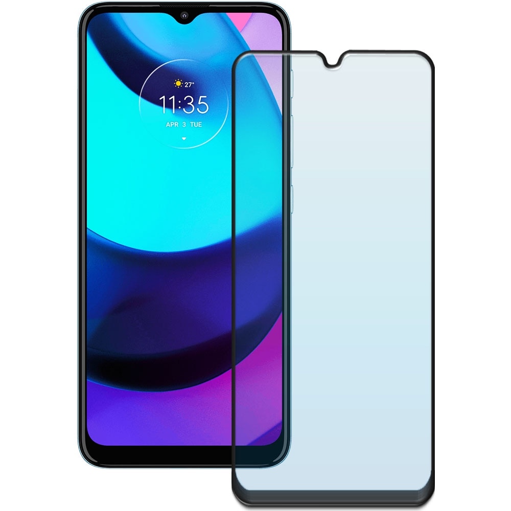 Folie din sticla securizata pentru Motorola Moto E20, HAMSTERBOX Glass Shield, Protectie completa ecran, Full face, Aplicare rapida, Case Friendly, Transparenta