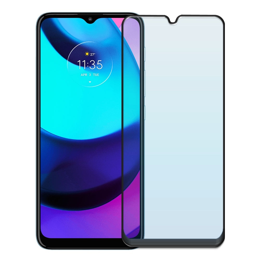 Folie din sticla securizata pentru Motorola Moto E20, HAMSTERBOX Glass Shield, Protectie completa ecran, Full face, Aplicare rapida, Case Friendly, Transparenta