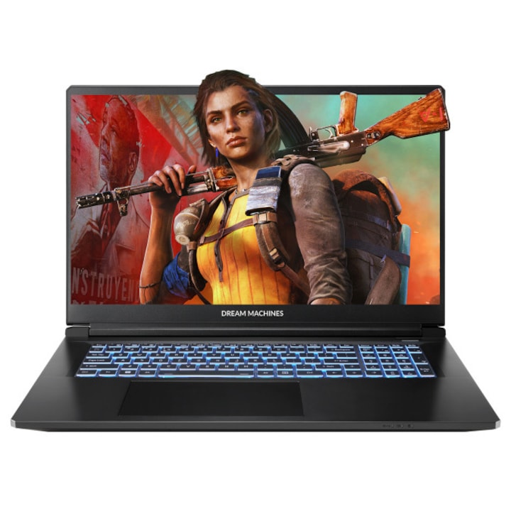 Laptop Gaming Dream Machines RT5060-17EU27, Ryzen 7 H255, 17.3" Full HD 144Hz, RTX 5060 8GB, 16GB RAM DDR5, 1TB SSD